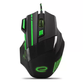   EGM201G Vezetékes egér játékosoknak 7D optikai USB MX201 Wolf zöld