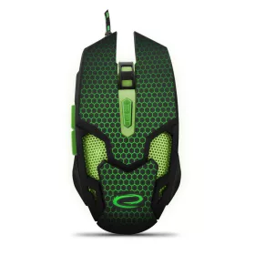   EGM207G Vezetékes egér játékosoknak 6D optikai USB MX207 Cobra zöld