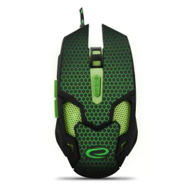   EGM207G Vezetékes egér játékosoknak 6D optikai USB MX207 Cobra zöld