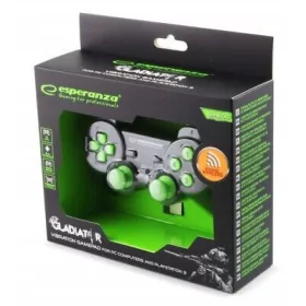   EGG108G Gamepad vezeték nélküli PC / PS3 USB Gladiator fekete / zöld
