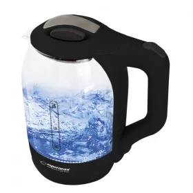   Esperanza Yukon EKK025K üveg elektromos vízforraló üveg, 1,7l, Fekete