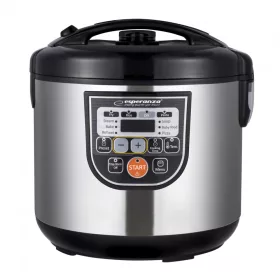   Oala multifunctionala, Esperanza, Plastic/Otel inoxidabil, 860 W, Negru/Argintiu