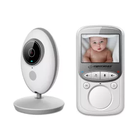   Baby Monitor cu Camera Audio-Video Wireless Pentru Supraveghere Bebe, Ecran HD XXL 2.4 Inch LCD, Senzor Sunet, Mod Vedere Nocturna Infrarosu, Talk-Back, Monitorizare Temperatura, Cantece de Leagan Esperanza EHM003