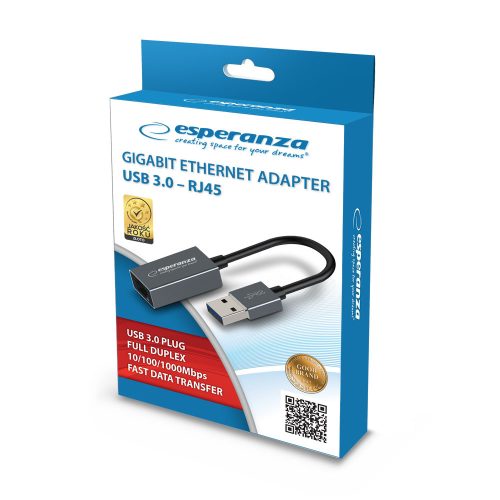 ENA101 Esperanza gigabites ethernet 1000 Mbps adapter USB 3.0-RJ45