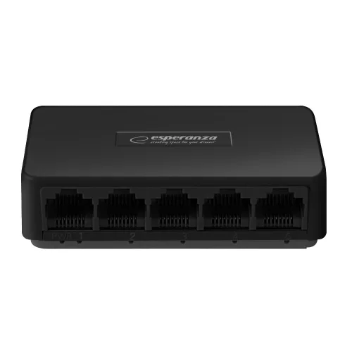 ENS103 Esperanza switch 5 portos 10/100/1000 ónix