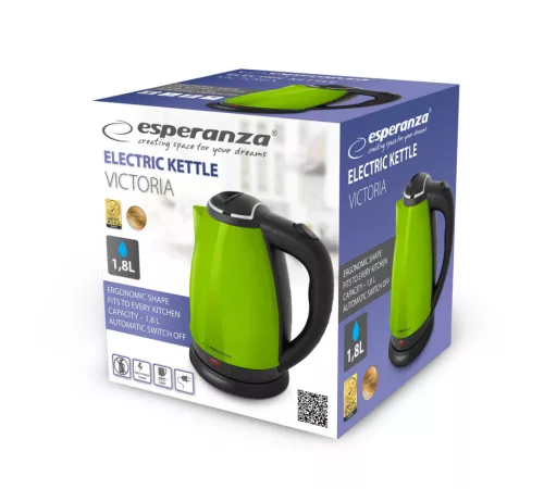 EKK113G Esperanza elektromos vízforraló Victoria 1,8 l zöld