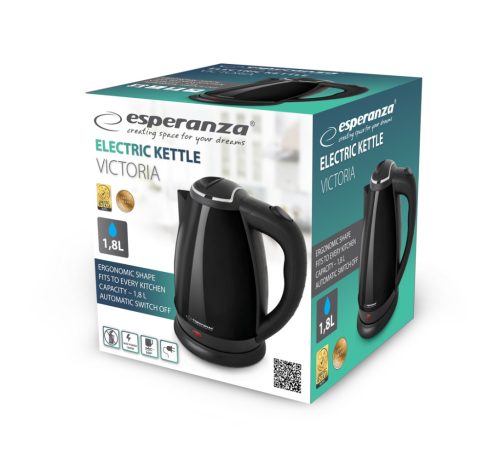 Esperanza EKK113K elektromos vízforraló Victoria 1,8 l fekete