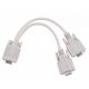 VGA adapter (15 tűs apa) -2x (15 tűs anya)
