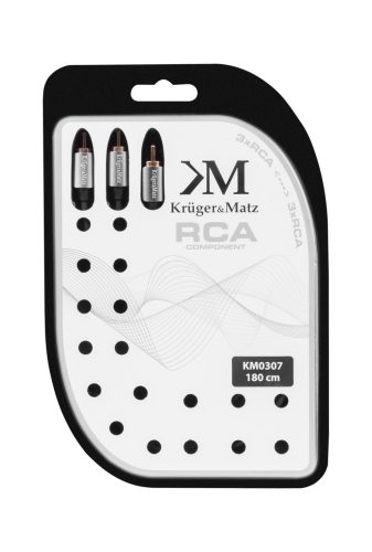 3RCA-3RCA komponens kábel 1,8m Kruger&Matz