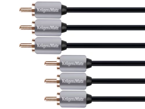 3RCA-3RCA komponens kábel 1,8m Kruger&Matz