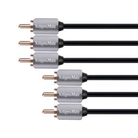 3RCA-3RCA komponens kábel 3,0 m Kruger&Matz