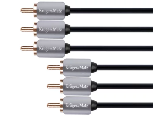 3RCA-3RCA komponens kábel 3,0 m Kruger&Matz