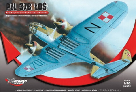 PZL.37B "Łoś" Kétmotoros közepes bombázó modell