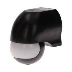   Mozgásérzékelő 180 fok, függőleges és vízszintes állítás, IP44, 1200W, fekete