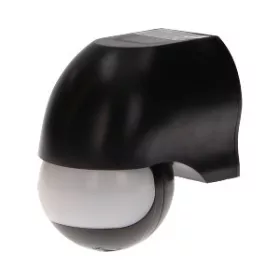   Mozgásérzékelő 180 fok, függőleges és vízszintes állítás, IP44, 1200W, fekete