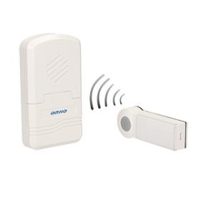   Vezeték nélküli csengő DISCO DC, elemes, tanulási rendszer, 1 hang, 70m