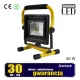 Hordozható led spotlámpa 50w 6000k akkumulátor / 230v