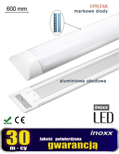 Felületre spallt lineáris lámpa LED panel vékony 60cm 18w 6000k hideg