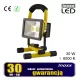 Hordozható led spotlámpa 30w 6000k akkumulátor / 230v