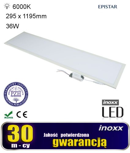 120x30 36w led panel mennyezeti lámpa vékony kazettás 6000k hideg