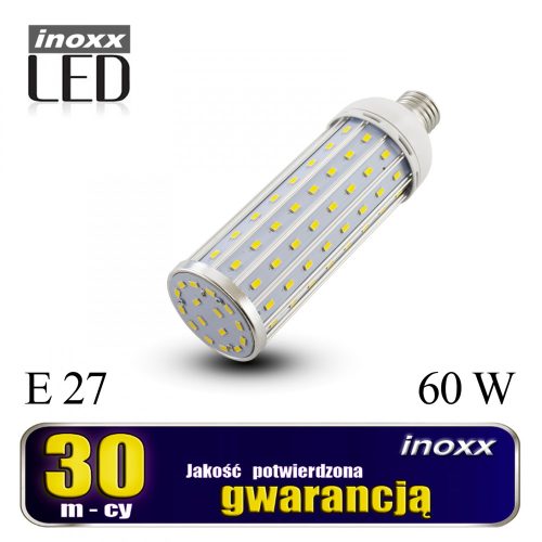 E27 led kukorica 60w fém izzó 3000k hő