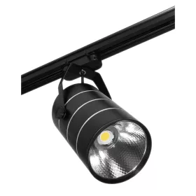   LED bolti lámpa pálya spotlámpa egyfázisú fekete 30w 2550lm meleg fény 3000k