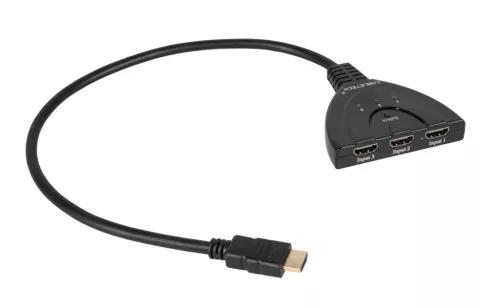 HDMI kapcsoló csatlakozó a kábelen 1 kimenet/2 bemenet