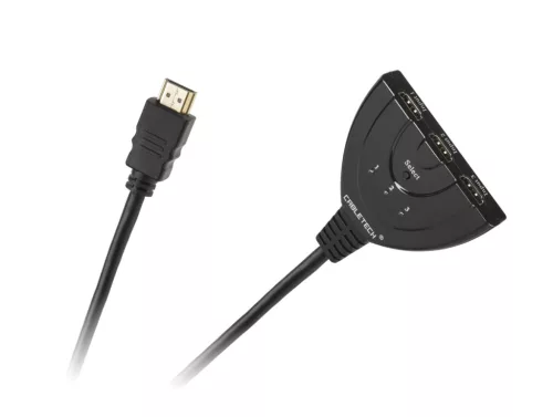 HDMI kapcsoló csatlakozó a kábelen 1 kimenet/2 bemenet