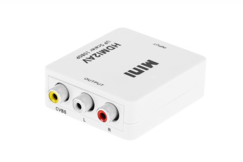 Jelátalakító HDMI aljzat - AV aljzat - CHINCH CVBS + AUDIO