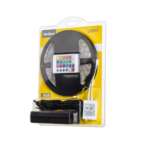 LED világítás készlet (RGB LED zsinór, színvezérlő, tápegység)