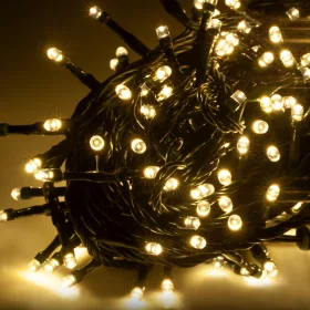   LED Rebel karácsonyfa lámpák, 10m, meleg fehér, világítási mód változtatással