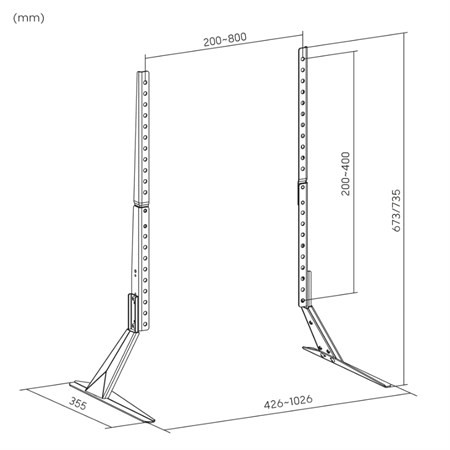 Univerzális állvány TV-hez, 23-75 hüvelyk, 40 kg-ig, KRUGER&MATZ, KM1309