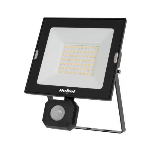 Rebel 50W LED reflektor mozgás- és alkonyérzékelővel, 6500K