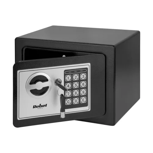 Elektronikus otthoni széf PIN kóddal és kulccsal - Rebel RB-7000 pénz- és dokumentumszéf