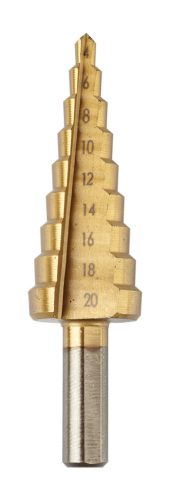 Lépcsős fúrók: 4-12, 4-20, 4-32 mm, TiN, 3 darabos készlet