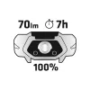 70 lumenes fejlámpa, fehér + piros, 1 x AA elem
