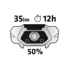 70 lumenes fejlámpa, fehér + piros, 1 x AA elem