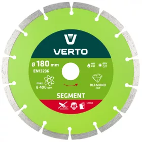 Verto gyémánt vágókorong 180 x 22,2 mm, szegmentált