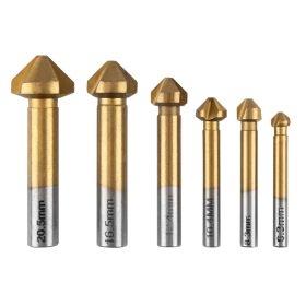   TiN kúpos süllyesztő élfúrók, 6,3 - 20,5 mm, 6 darabos készlet