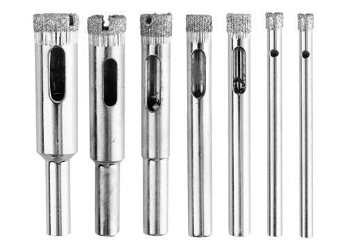 Gyémántfúrófejek 4-12 mm vezetővel, 8 darabos készlet