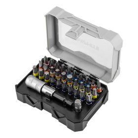   25 mm-es bitkészlet, 68 mm-es mágneses tartóval, 32 részes.