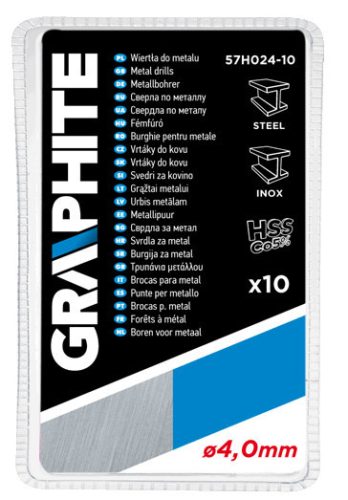 HSS-Co fémfúrófejek 4,0 mm, 10 db.