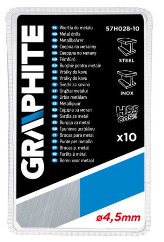 HSS-Co fémfúrófejek 4,5 mm, 10 db.