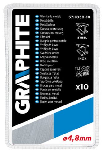 HSS-Co fémfúrófejek 4,8 mm, 10 db.