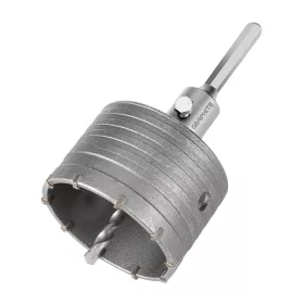   85 mm-es keményfém lyukfűrész HEX adapterrel és előfúróval