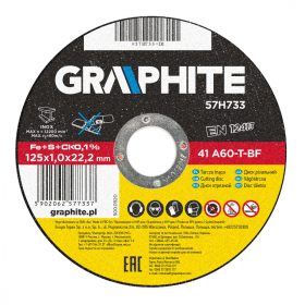   Graphite A60-T-BF 125 x 1,0 x 22,2 mm-es fémvágó korong, inox