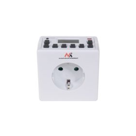   Maclean MCE30G digitális programozható aljzat, 10 program, Random CD, 3600W, fehér