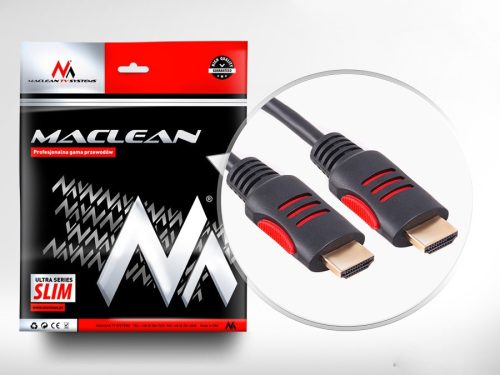 Maclean HDMI Csatlakozó kábel, MCTV / 812 v.1.4, 1,8 m, fekete