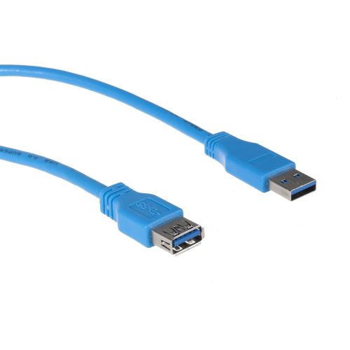 Kábelhosszabbító, Maclean, MCTV-585, USB 3.0 dugasz – USB 3.0 anya, 3 m, kék