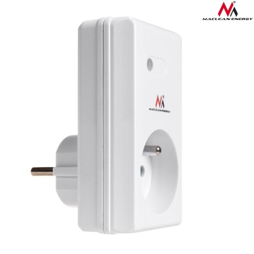 Maclean távirányítós aljzat, beltéri, programozható, távirányító elemmel, MCE151